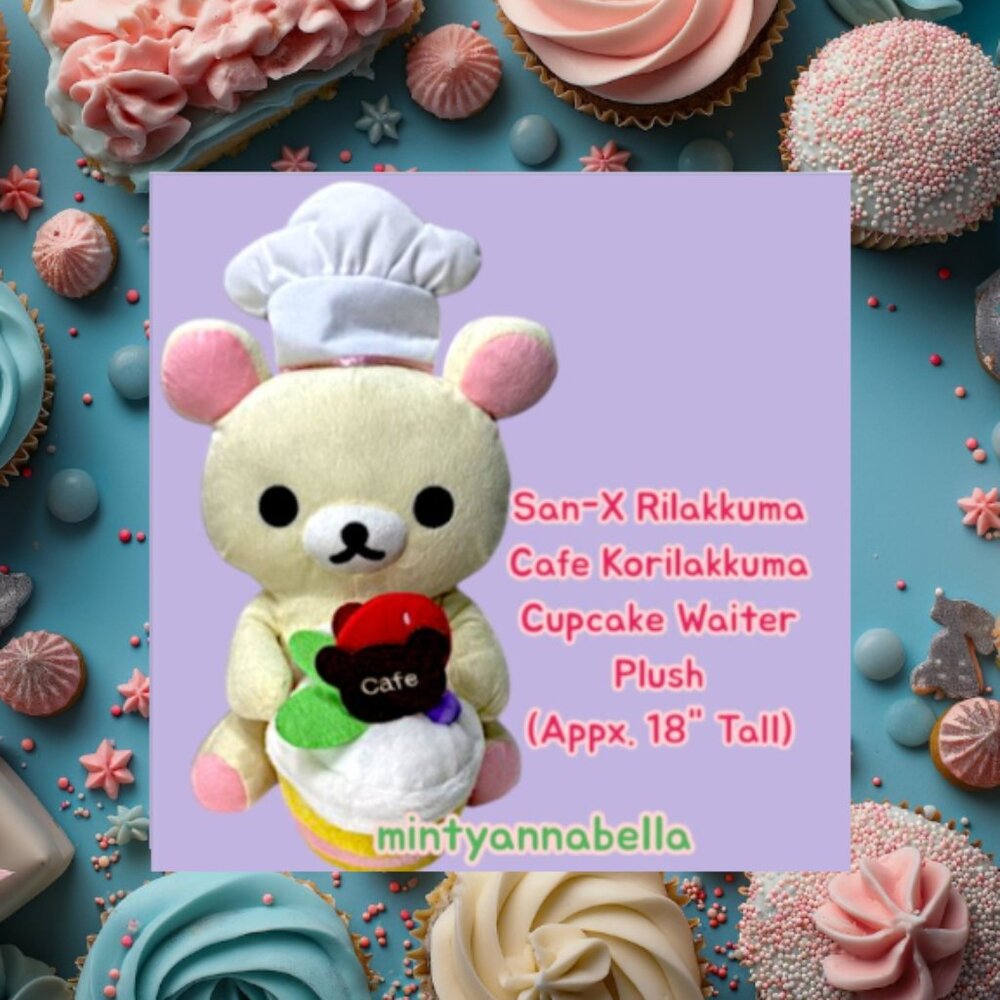 Rilakkuma Cupcake 🧁 Waiter Plush Toy